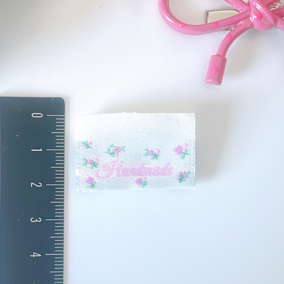 ハンドメイドタグ pink flower loop TAG タグ フラワー TG011 商品画像1