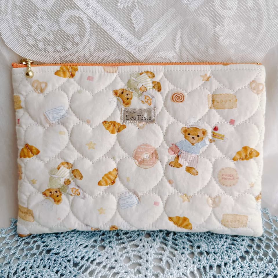 韓国生地 cooking bear quilting くまさん キルティング QU014 商品画像1