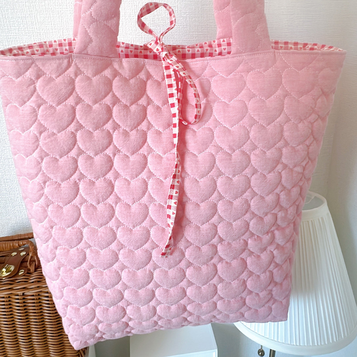 韓国生地 coral heart quilting キルティング ハート QU005 商品画像1