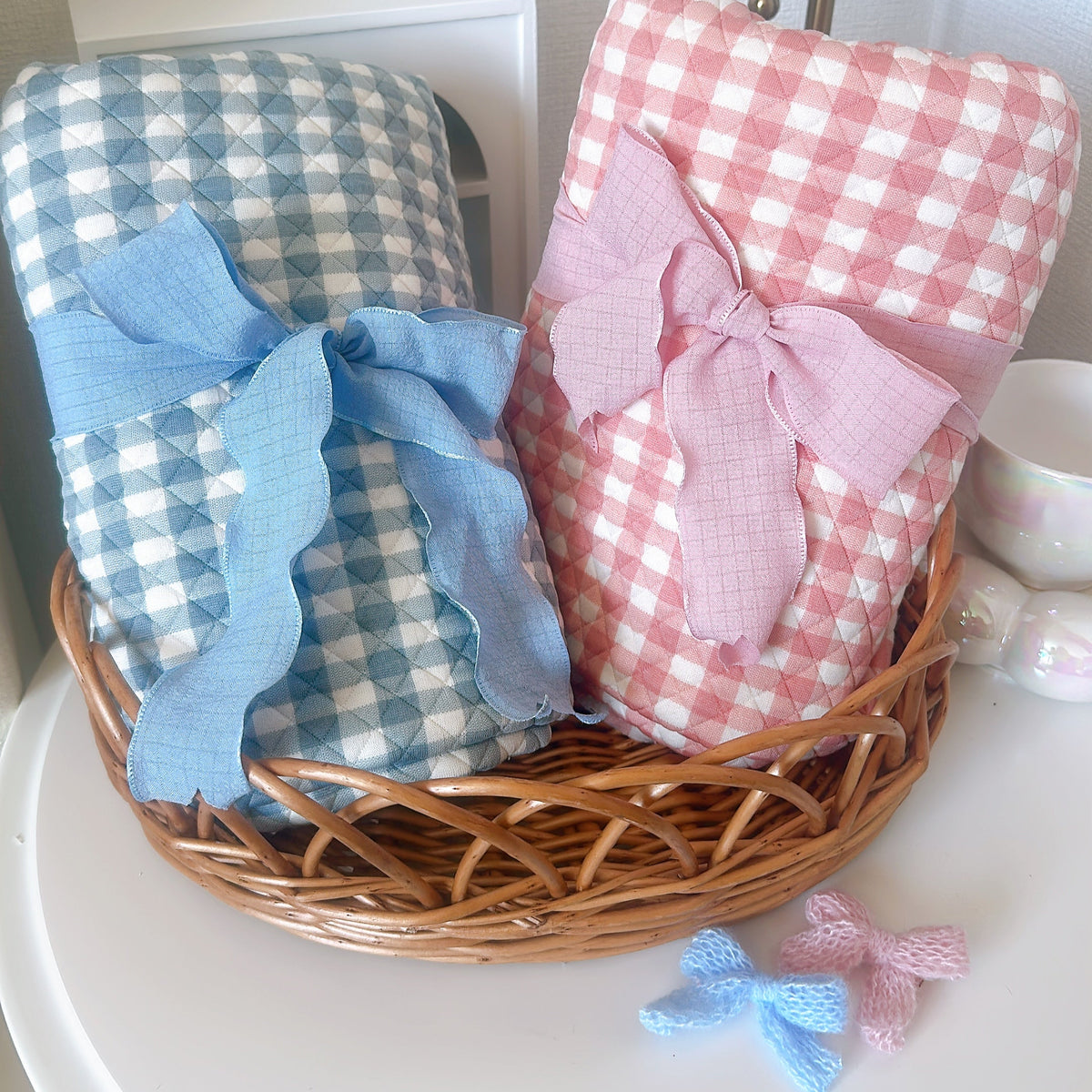 韓国生地 gingham quilting キルティング コットン QU010 商品画像1