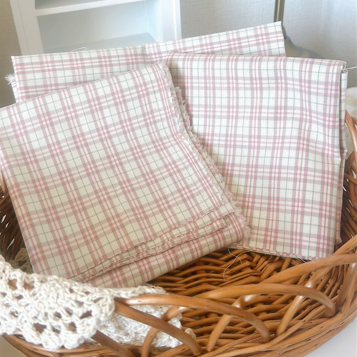 韓国生地 lovely vintage check コットン チェック CO012 商品画像1