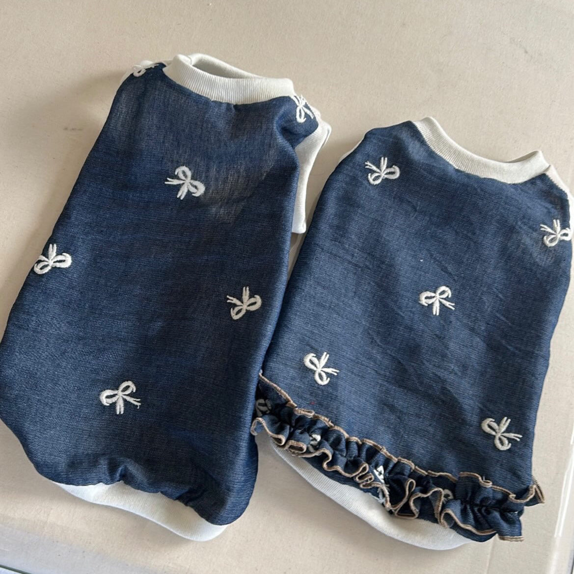 韓国生地 denim ribbon デニム リボン DM001 商品画像1