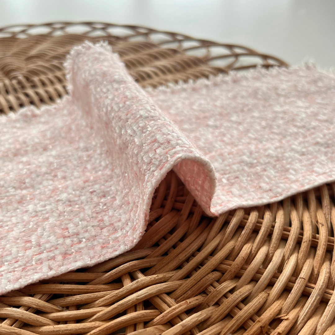 韓国生地 pastel tweed pink ツイード TW003 商品画像1