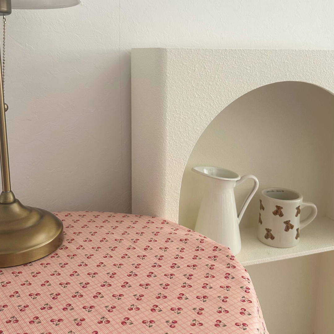 【即納】antique cherry check  / コットン / チェック / チェリー［CO004］