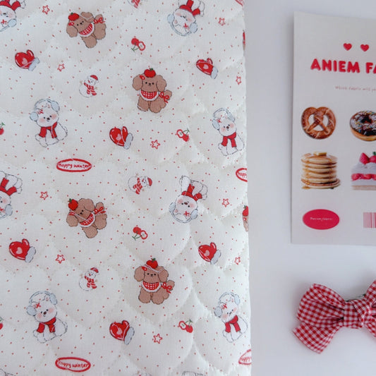 【即納】winter puppy quilting / いぬ  / キルティング［QU033］