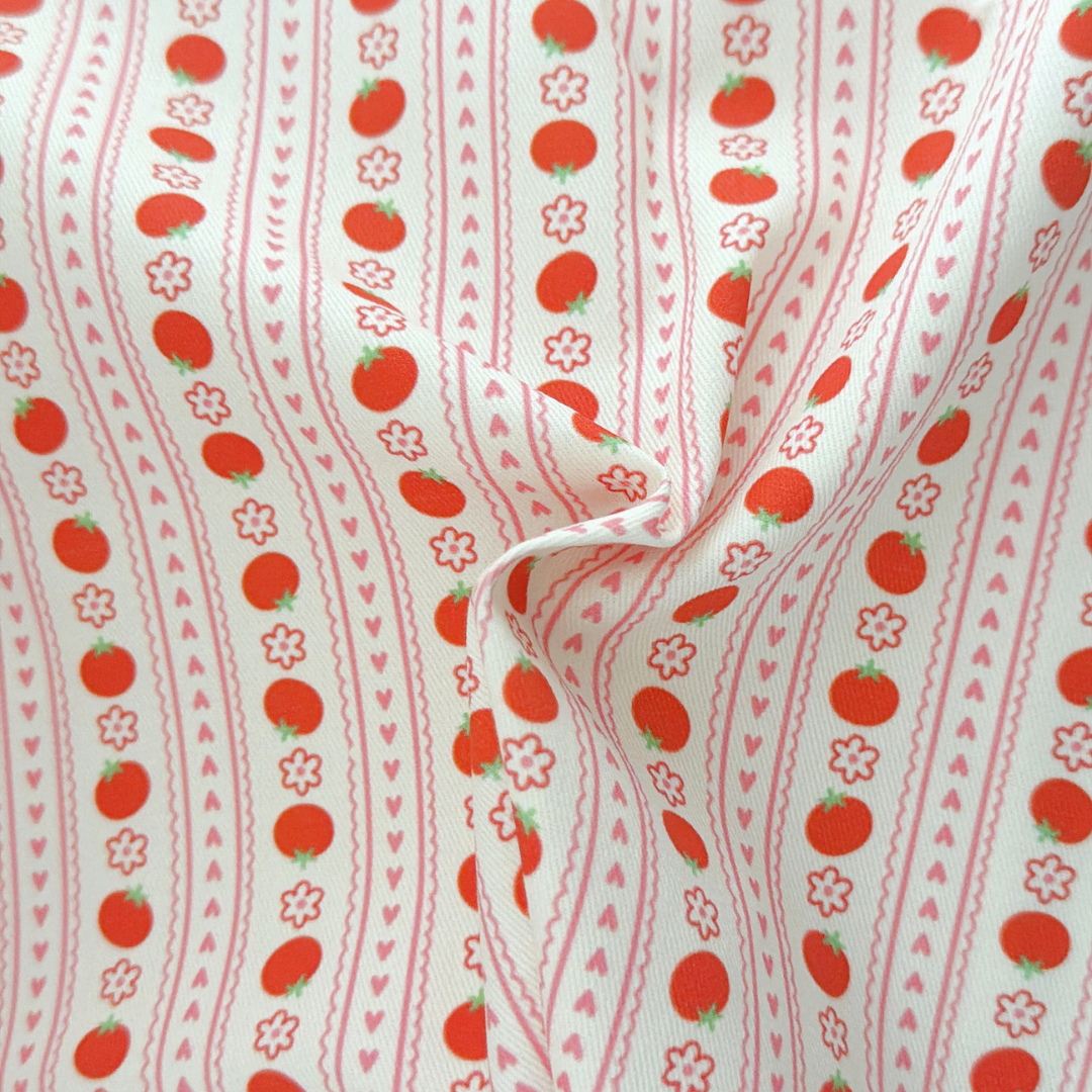 【即納】retro kitchen twill / ツイル / ケーキ / トマト / コットン［CO086］