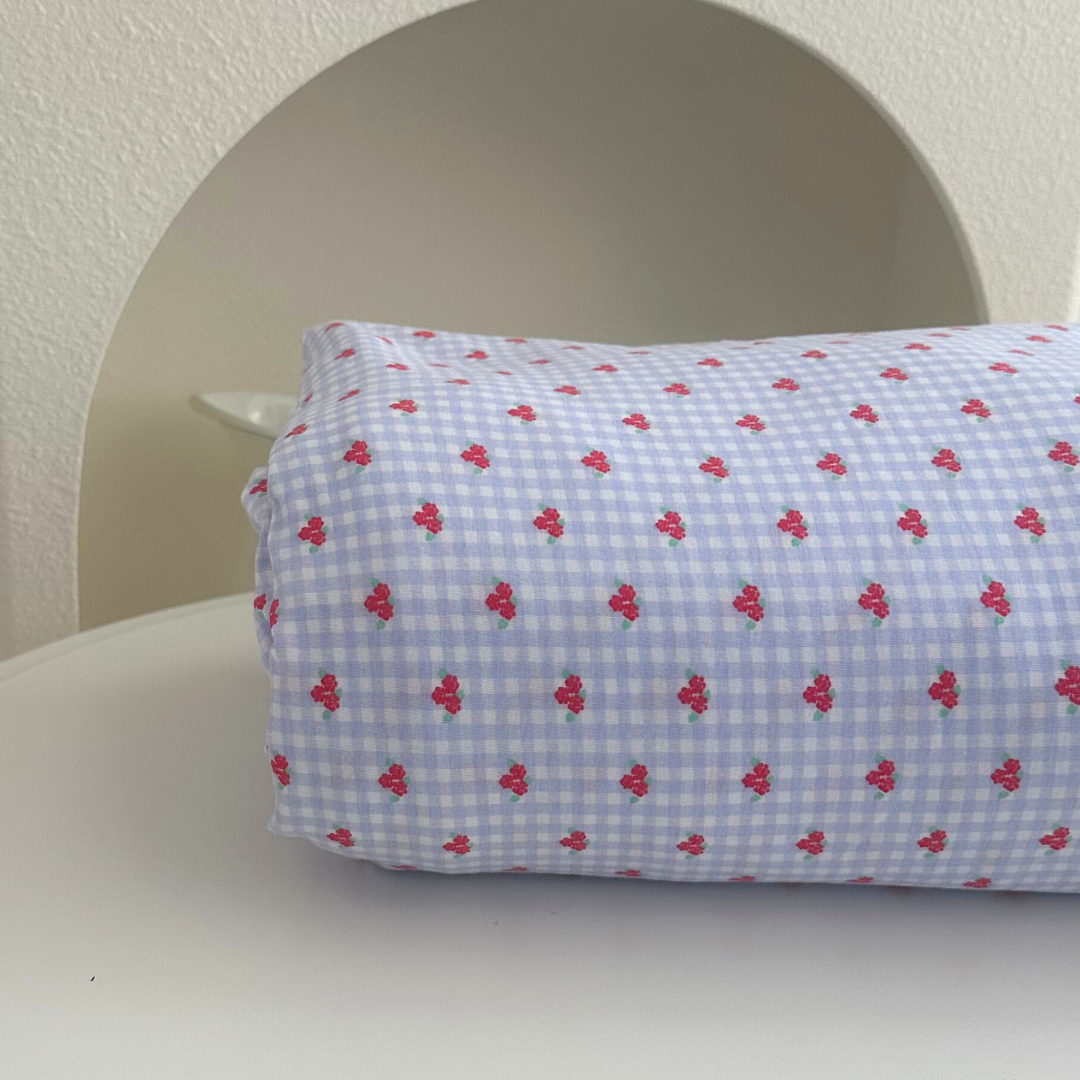 【即納】spring flower check / コットン / 伸縮性 / チェック/ フラワー［CO005］