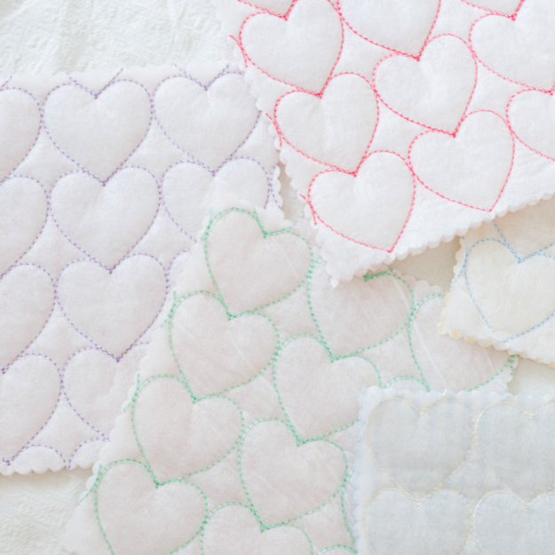 【即納】sugar stripe heart quilting / ストライプ / キルティング［QU016］