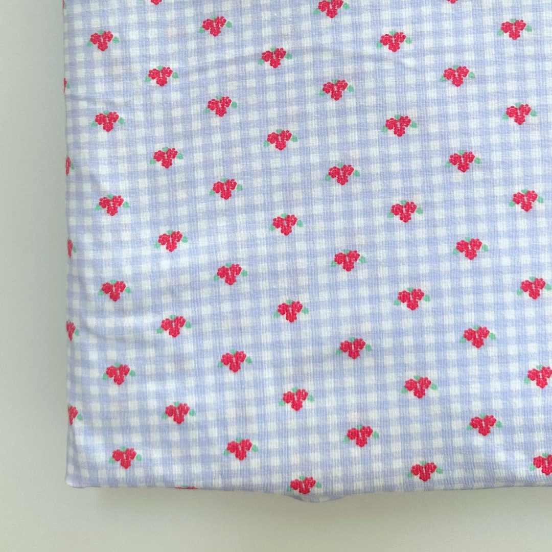 【即納】spring flower check / コットン / 伸縮性 / チェック/ フラワー［CO005］