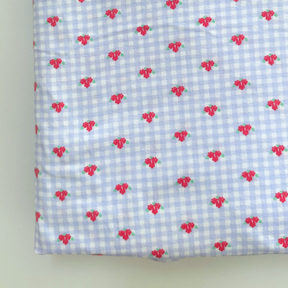 【即納】spring flower check / コットン / 伸縮性 / チェック/ フラワー［CO005］