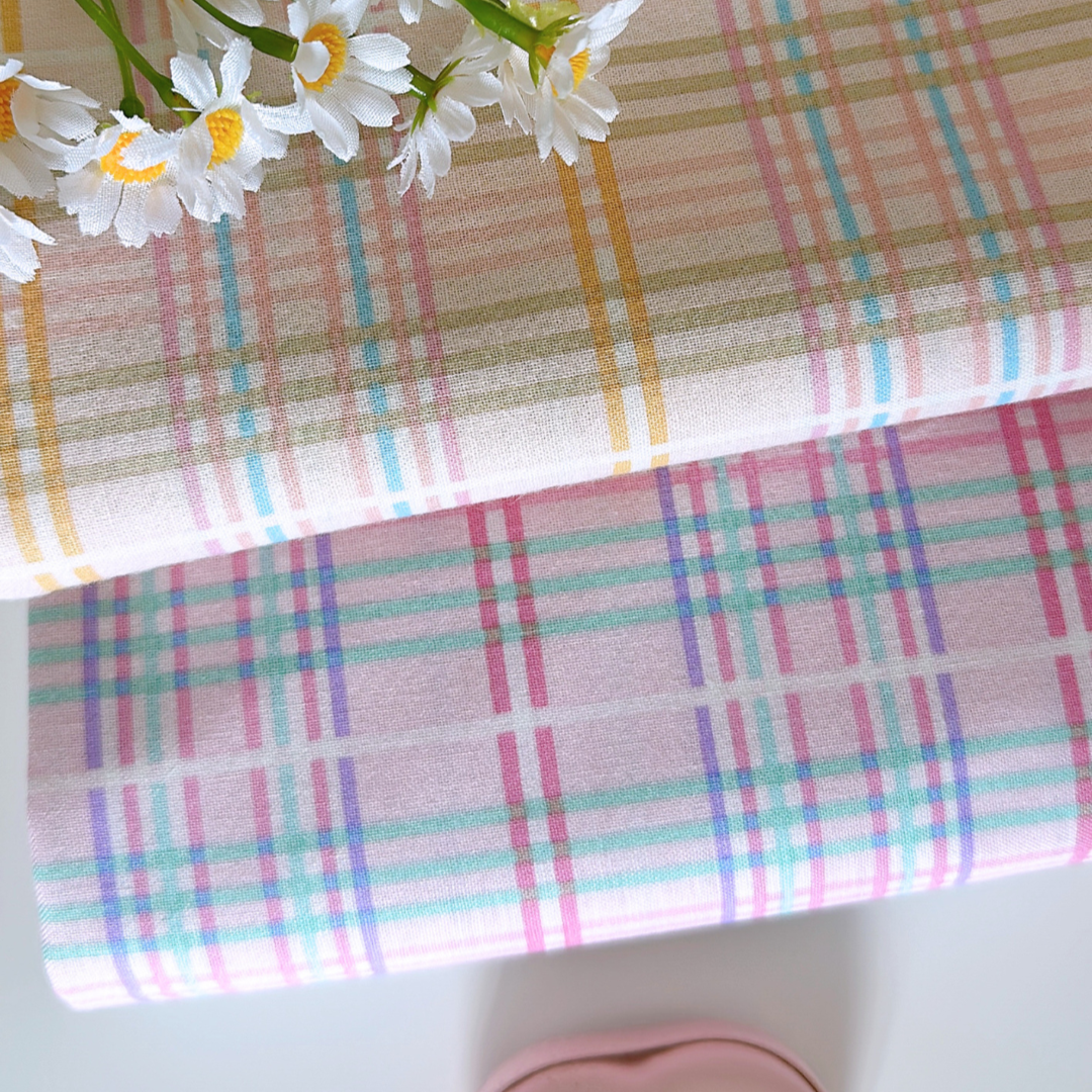 【即納】candy pop check / パステル  / チェック / コットン［CO039］
