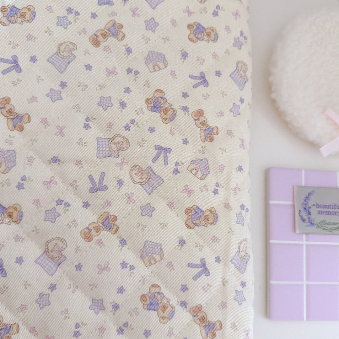 【即納】teddybear dream quilting / くまさん / リボン / コットン / キルティング［QU037］
