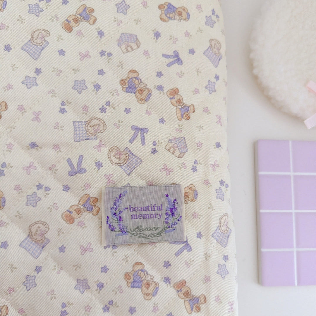 【即納】teddybear dream quilting / くまさん / リボン / コットン / キルティング［QU037］