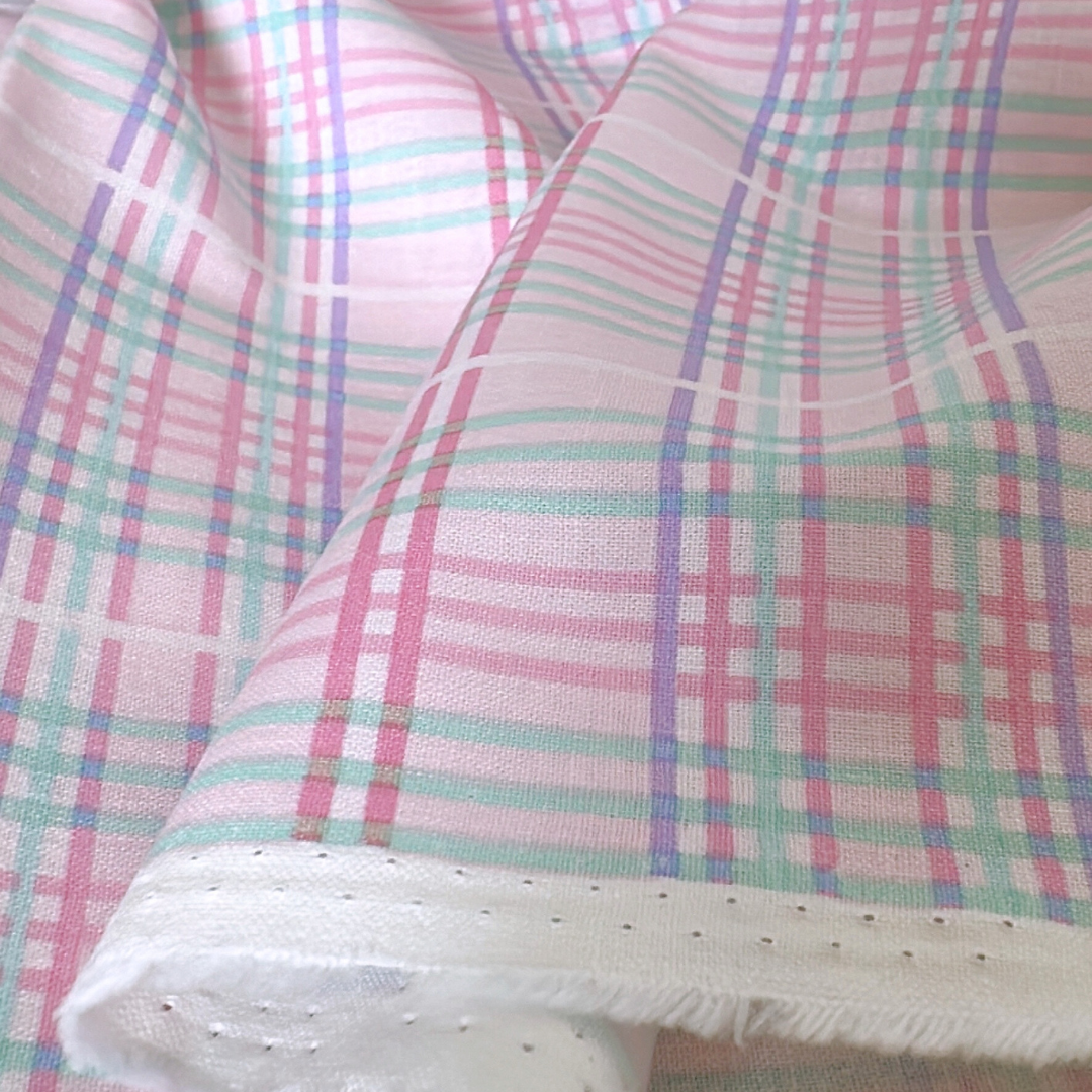 【即納】candy pop check / パステル  / チェック / コットン［CO039］