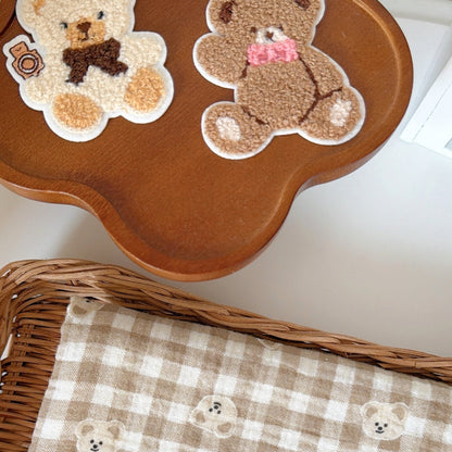 【即納】creamy bear garze / コットン / ガーゼ / くま［CO062］