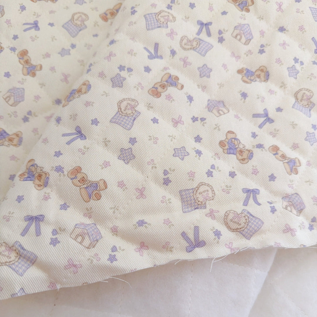 【即納】teddybear dream quilting / くまさん / リボン / コットン / キルティング［QU037］
