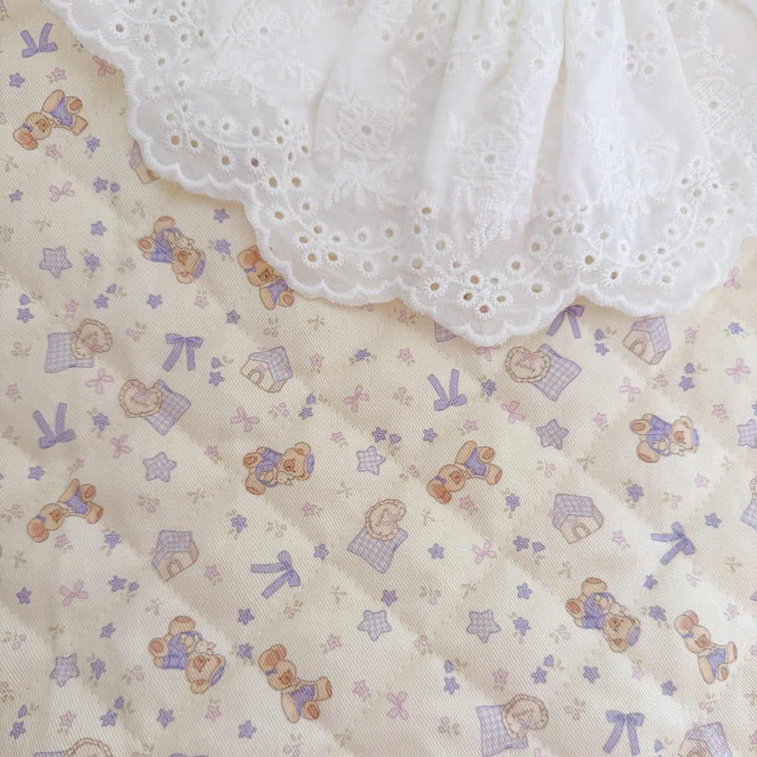 【即納】teddybear dream quilting / くまさん / リボン / コットン / キルティング［QU037］