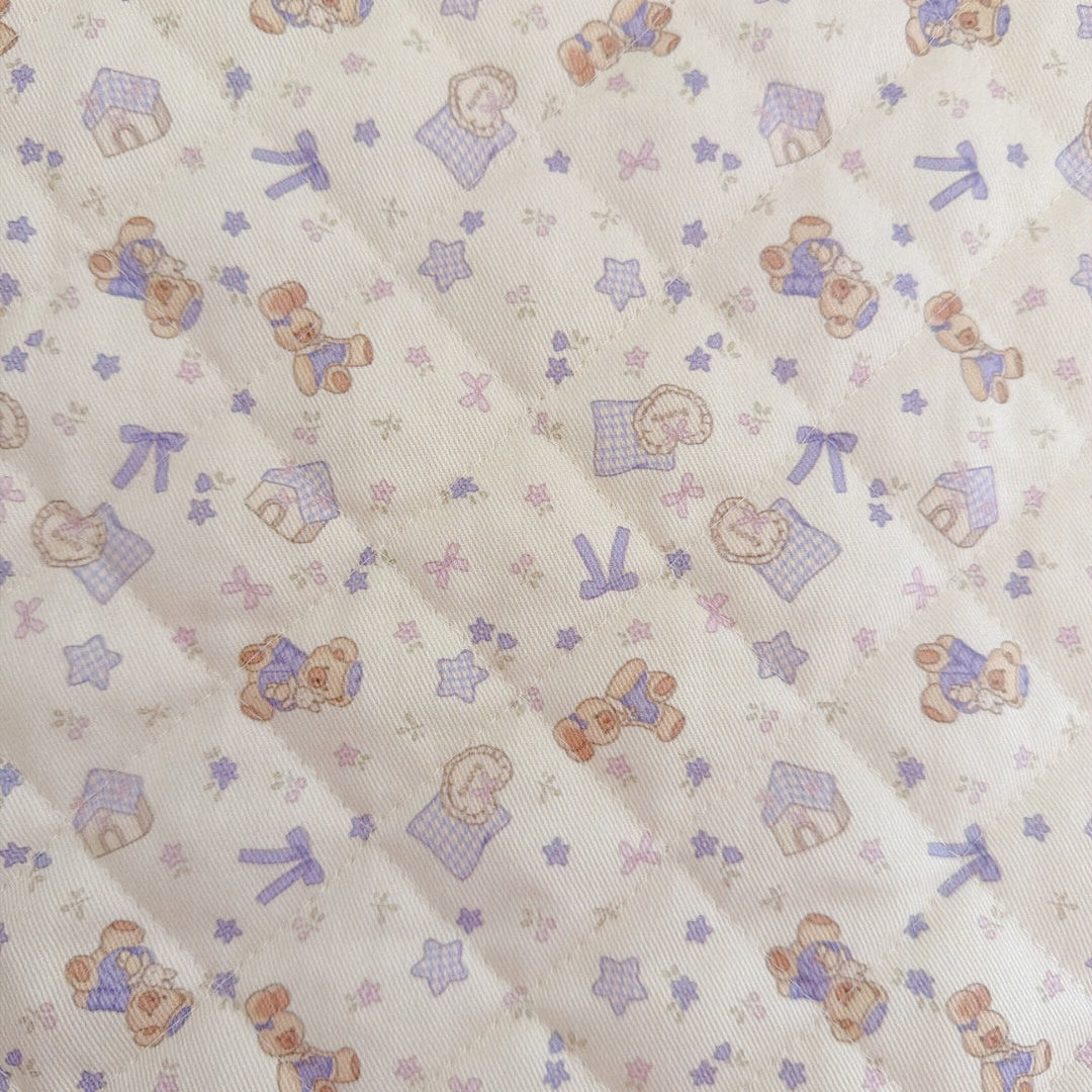 【即納】teddybear dream quilting / くまさん / リボン / コットン / キルティング［QU037］