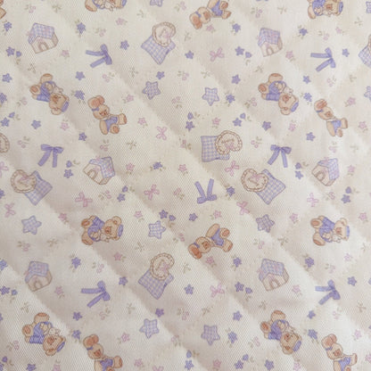 【即納】teddybear dream quilting / くまさん / リボン / コットン / キルティング［QU037］