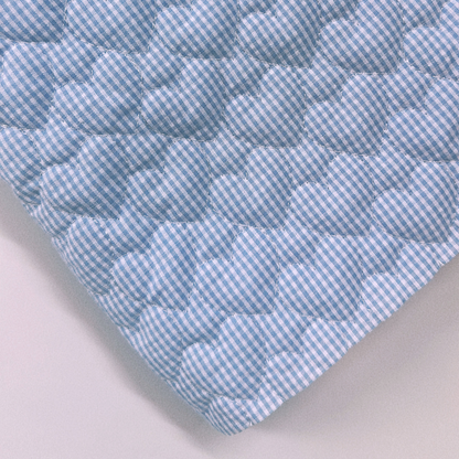 【即納】gingham seersucker heart quilting / ギンガム  / ハート / キルティング［QU019］