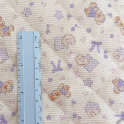【即納】teddybear dream quilting / くまさん / リボン / コットン / キルティング［QU037］