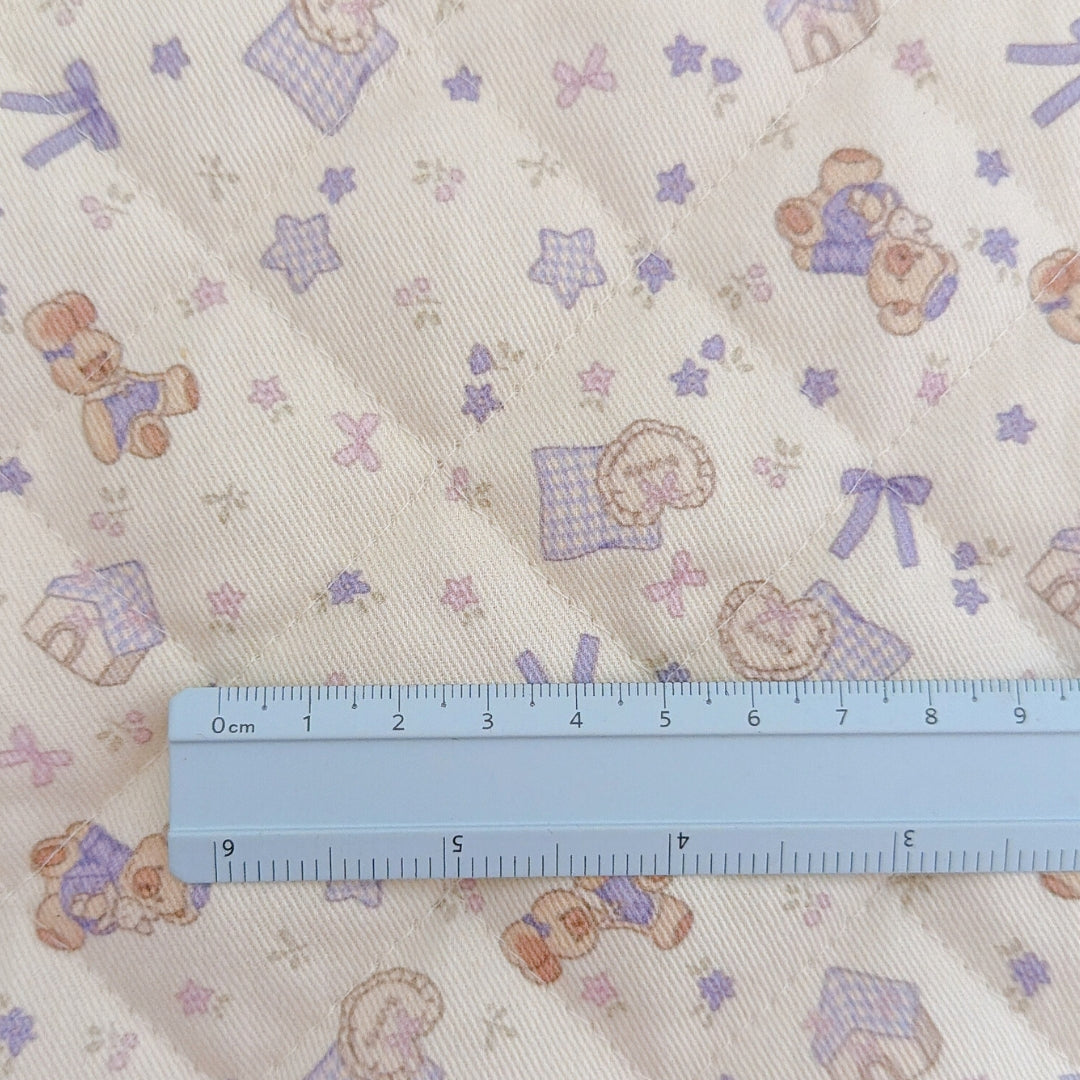 【即納】teddybear dream quilting / くまさん / リボン / コットン / キルティング［QU037］
