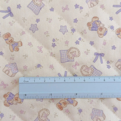 【即納】teddybear dream quilting / くまさん / リボン / コットン / キルティング［QU037］