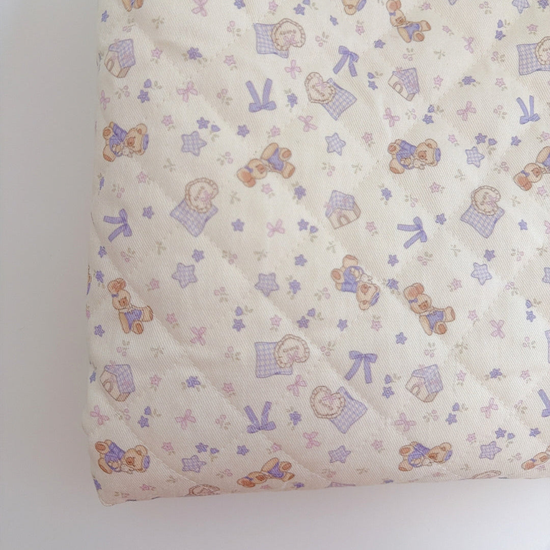 【即納】teddybear dream quilting / くまさん / リボン / コットン / キルティング［QU037］