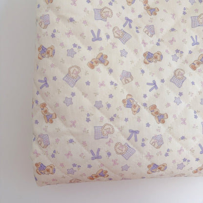 【即納】teddybear dream quilting / くまさん / リボン / コットン / キルティング［QU037］
