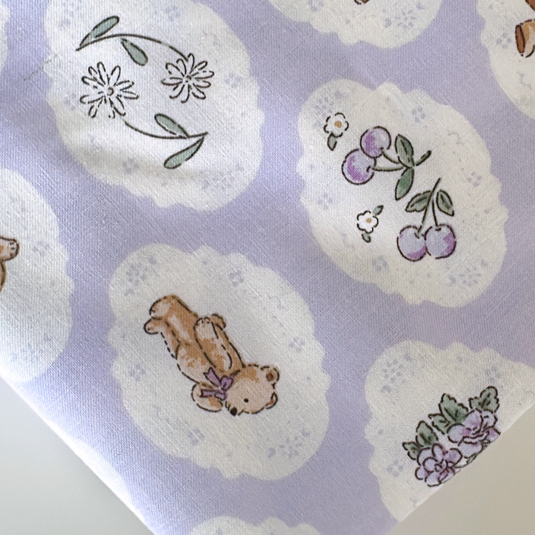 【即納】teddy bear garden / くま / パステル / コットン［CO040］