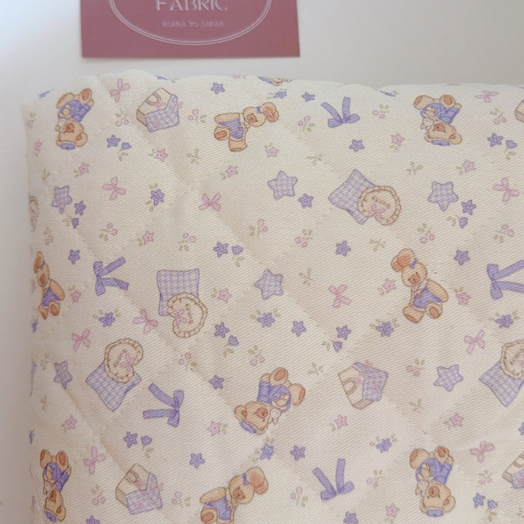 【即納】teddybear dream quilting / くまさん / リボン / コットン / キルティング［QU037］