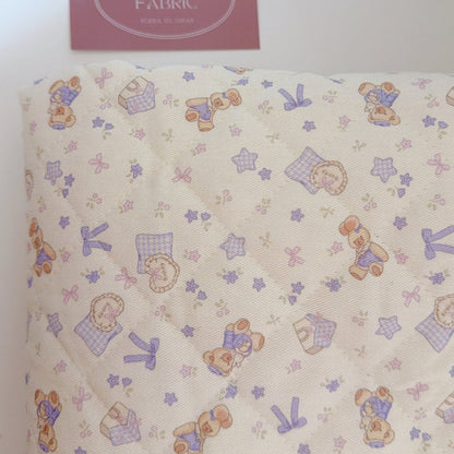 【即納】teddybear dream quilting / くまさん / リボン / コットン / キルティング［QU037］