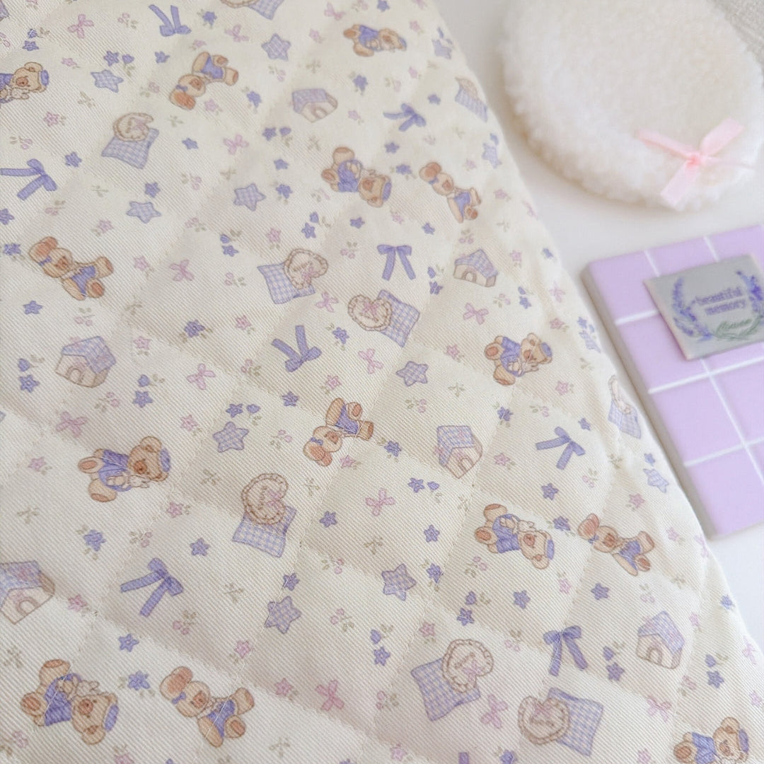 【即納】teddybear dream quilting / くまさん / リボン / コットン / キルティング［QU037］