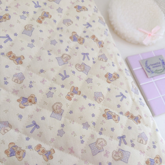 【即納】teddybear dream quilting / くまさん / リボン / コットン / キルティング［QU037］