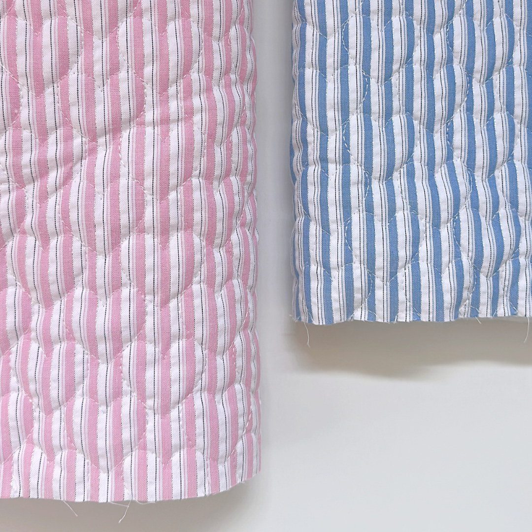 【即納】glitter stripe heart quilting / ストライプ  / ハート / キルティング［QU020］