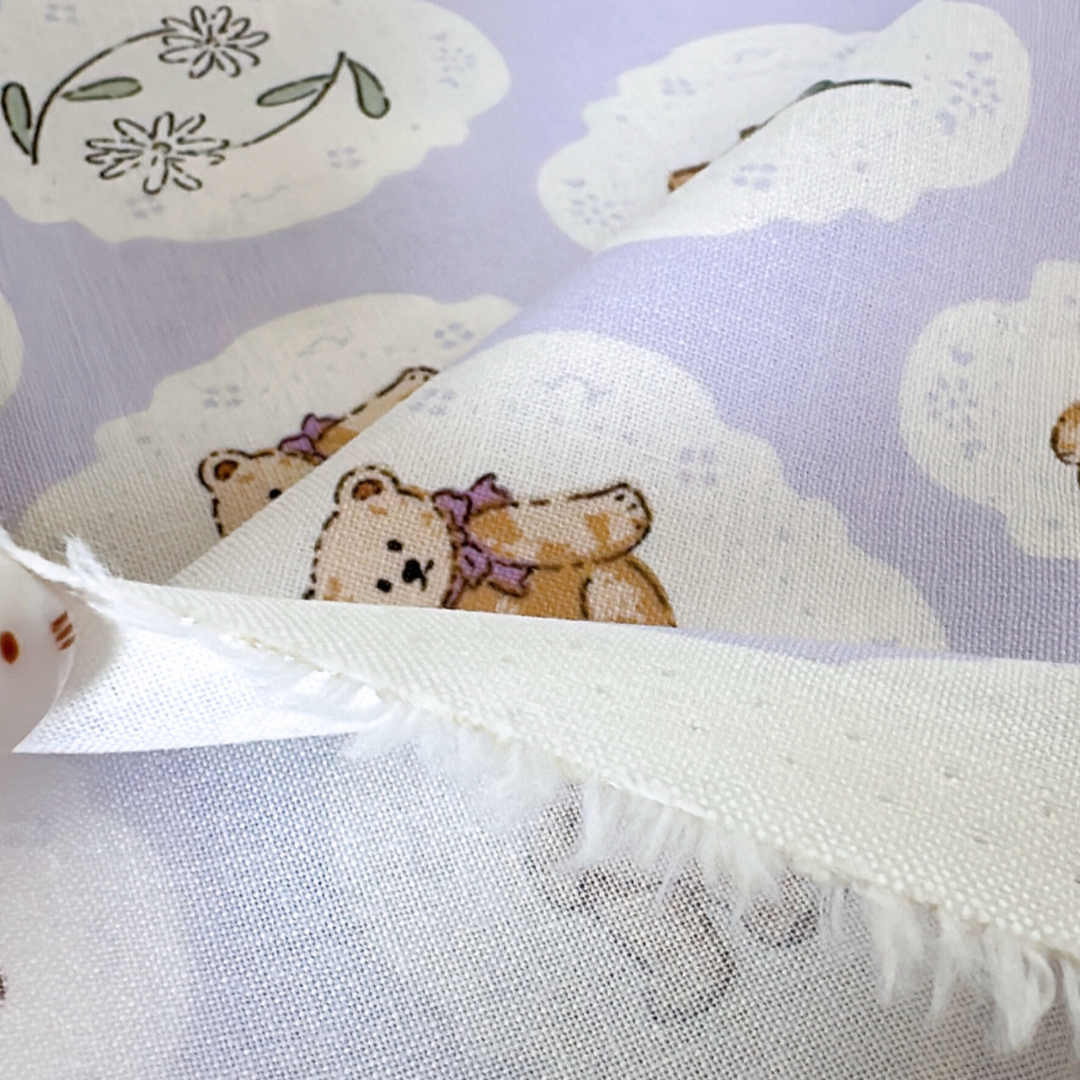 【即納】teddy bear garden / くま / パステル / コットン［CO040］