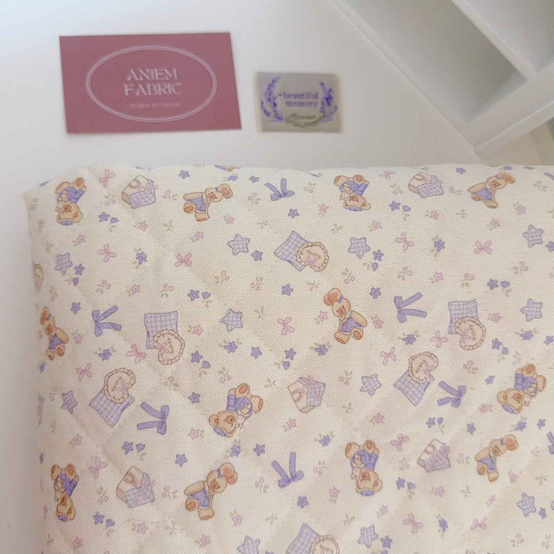 【即納】teddybear dream quilting / くまさん / リボン / コットン / キルティング［QU037］