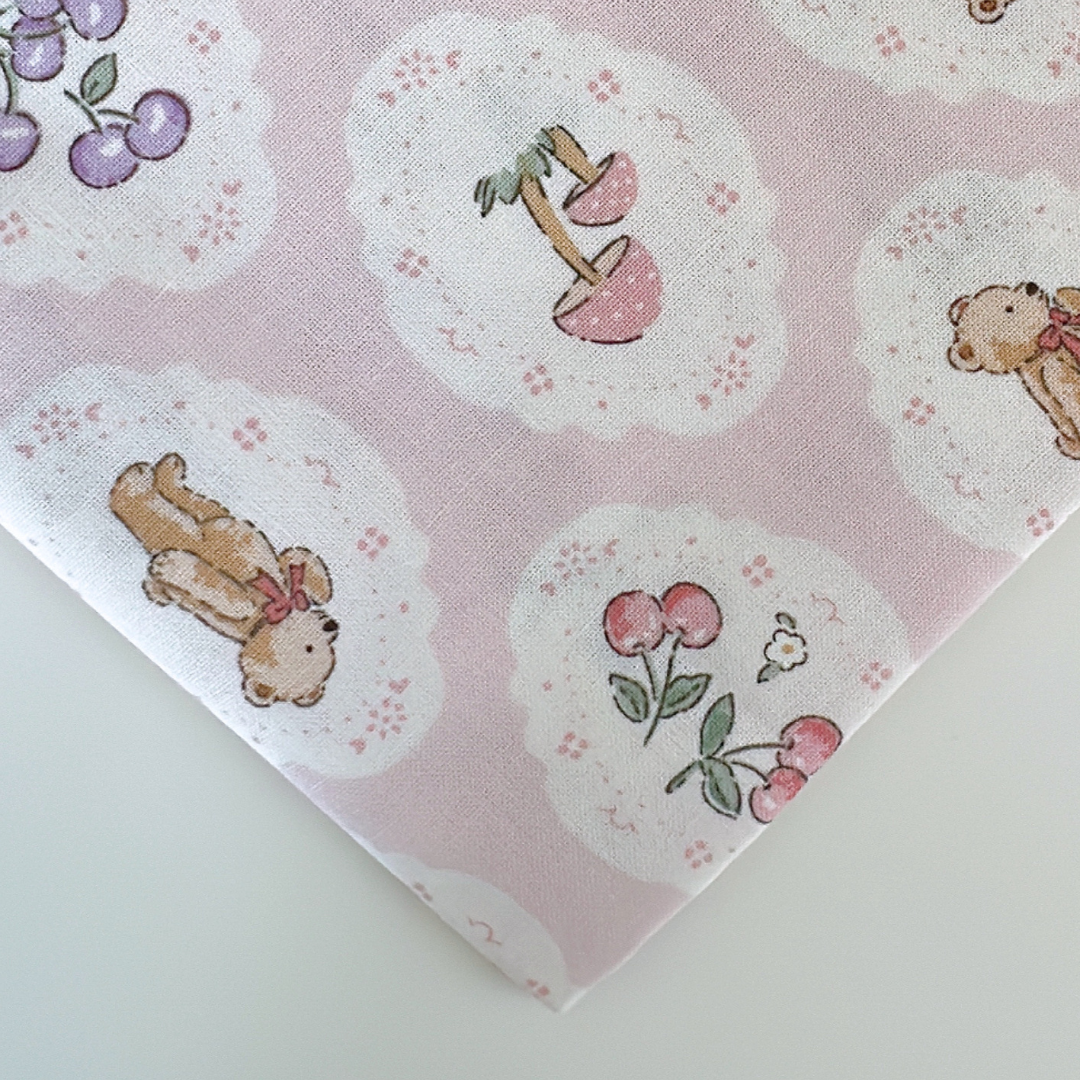 【即納】teddy bear garden / くま / パステル / コットン［CO040］