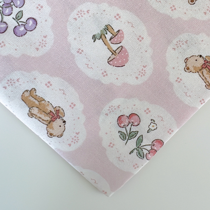 【即納】teddy bear garden / くま / パステル / コットン［CO040］