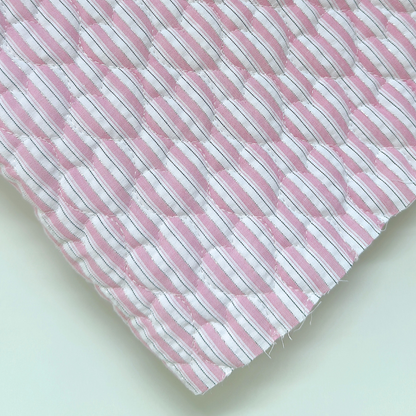 【即納】glitter stripe heart quilting / ストライプ  / ハート / キルティング［QU020］