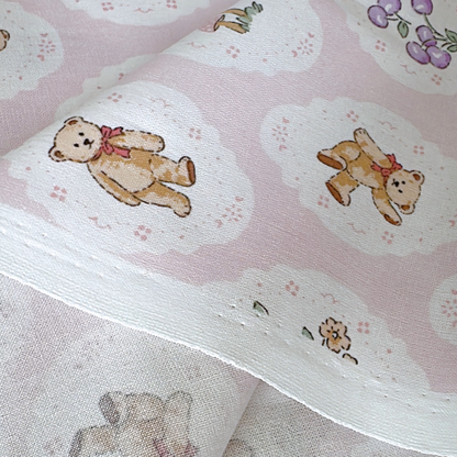 【即納】teddy bear garden / くま / パステル / コットン［CO040］
