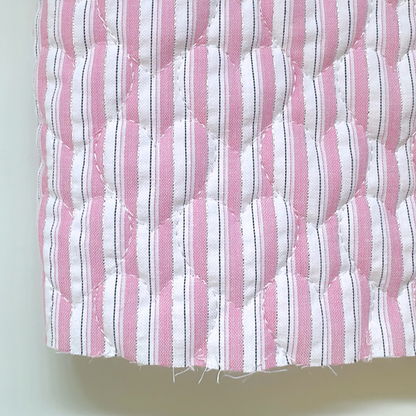 【即納】glitter stripe heart quilting / ストライプ  / ハート / キルティング［QU020］