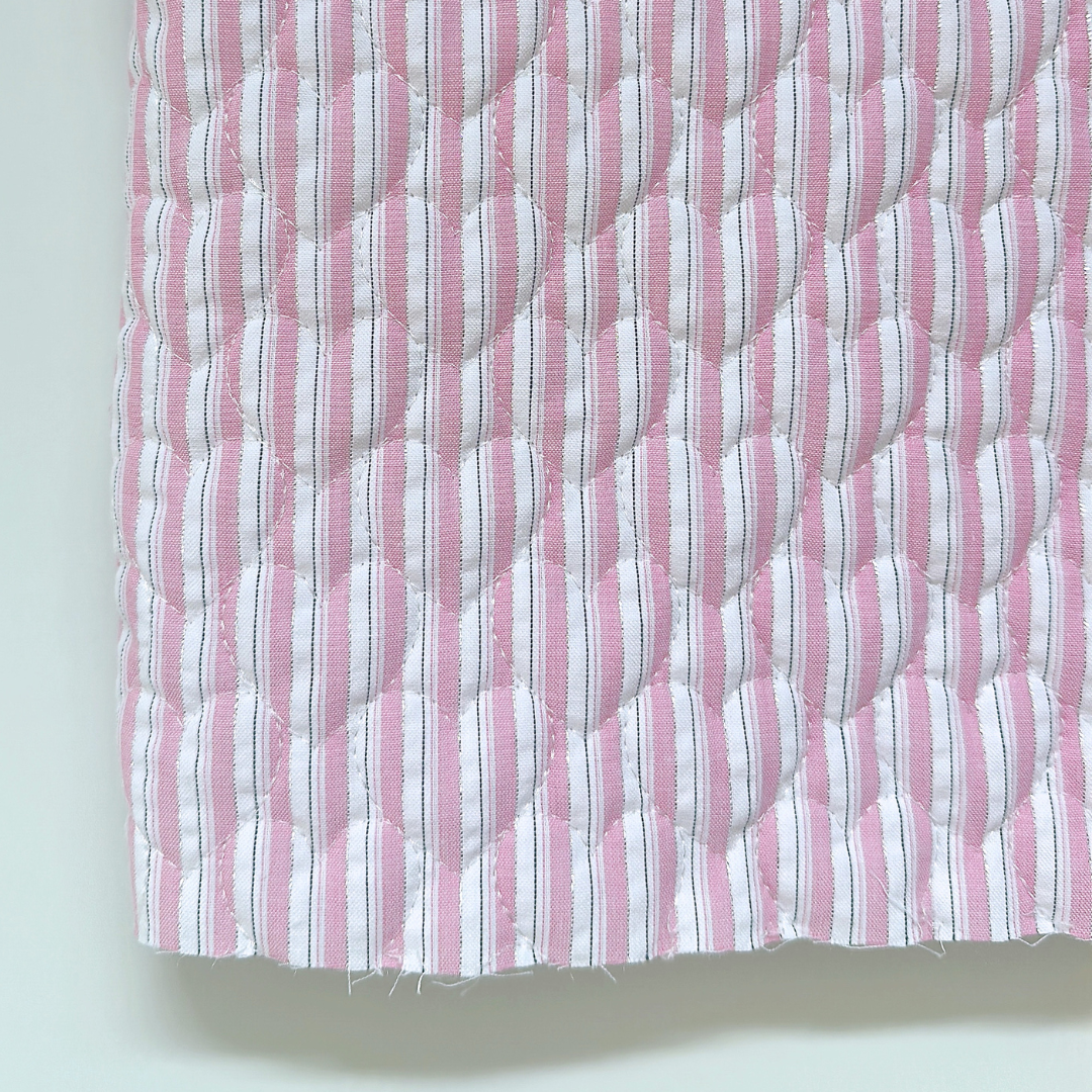 【即納】glitter stripe heart quilting / ストライプ  / ハート / キルティング［QU020］