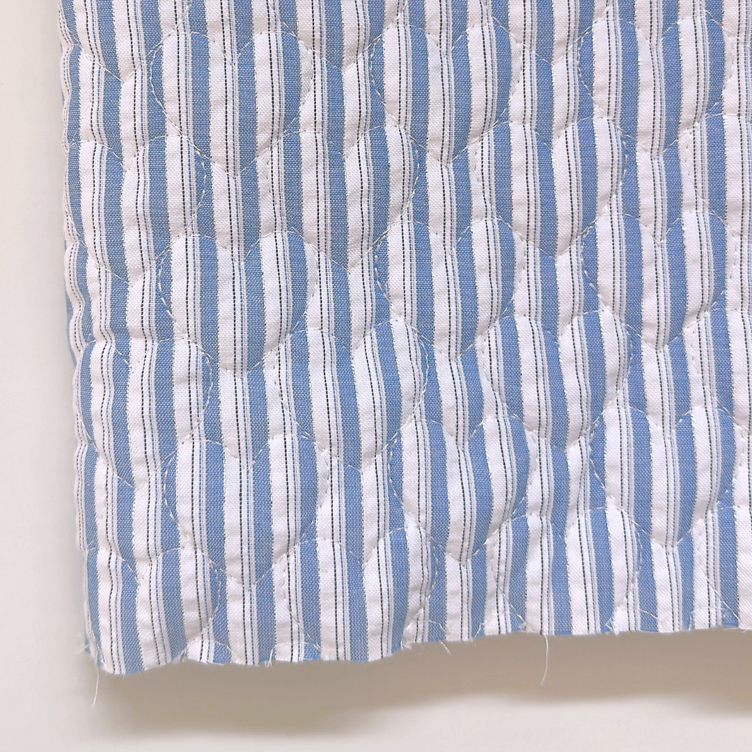 【即納】glitter stripe heart quilting / ストライプ  / ハート / キルティング［QU020］