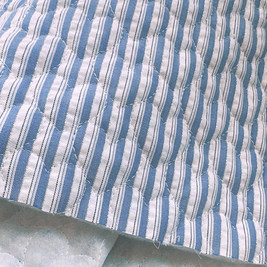 【即納】glitter stripe heart quilting / ストライプ  / ハート / キルティング［QU020］