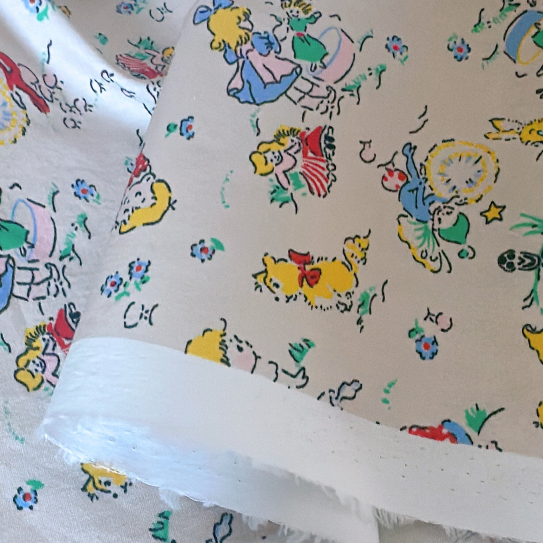 【即納】Little Fairy Tale / イラスト / 妖精 / キルティング / コットン［QU026］