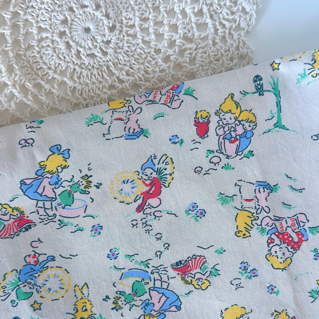 【即納】Little Fairy Tale / イラスト / 妖精 / キルティング / コットン［QU026］