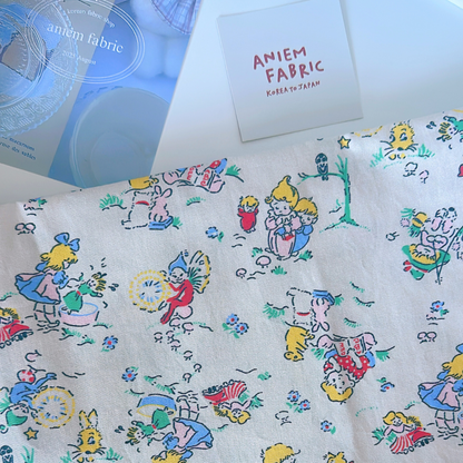 【即納】Little Fairy Tale / イラスト / 妖精 / キルティング / コットン［QU026］