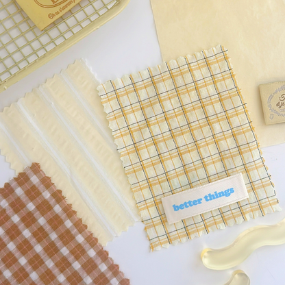 【🥨新作即納/予約🥨】butter mood series / チェック / イエロー［CO052］