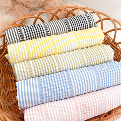 【即納】daily check & stripe / チェック / ストライプ / ポリエステル［PO026］